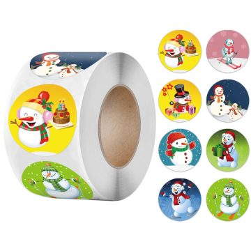 Kraft Christmas Seal Labels - Gift Packaging Decor Stickers