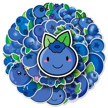 Blueberry Fruit Stickers Journal Planner Scrapbooking Vintage Decorative for Photo Albums
