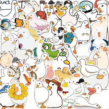 Cute Duck Animal Graffiti Stickers - Cartoon Decals for Skateboard Motorcycle DIY