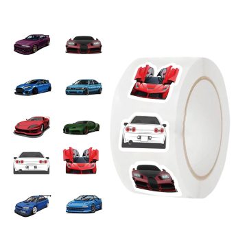 Children Cars Reward Stickers School Students Cartoon Encouragement Scrapbooking Label Decoration