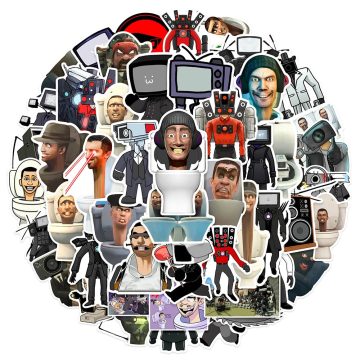 Skibidi Toilet Cartoon Game Graffiti Stickers