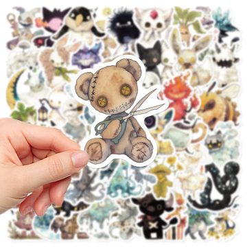 Absurd Monster Cartoon Stickers - Horror Fairy Tale Decals for Tech & DIY