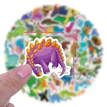 Cute Cartoon Dinosaur Tyrannosaurus Rex Kids Stickers For Luggage Skateboard