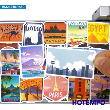 Graffiti City Poster Stickers for Travel and Scrapbooking