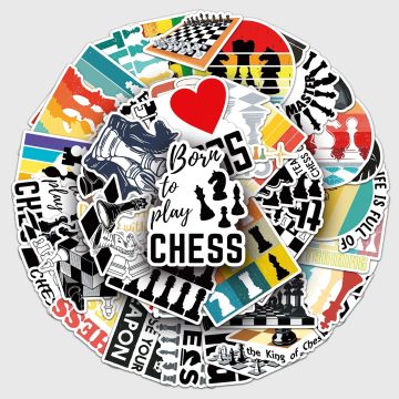 Chess Cartoon Waterproof Stickers for Skateboard and Home Decor