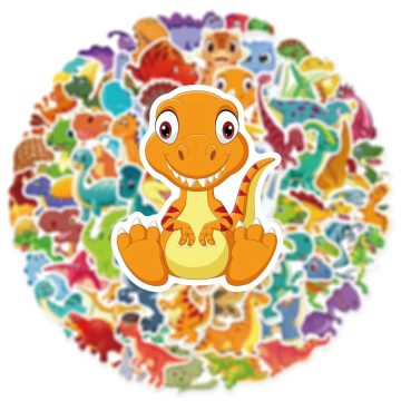 Cute Cartoon Dinosaur Sticker Packs