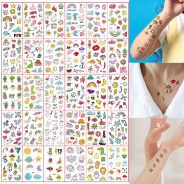 Cute Cartoon Temporary Tattoos for Kids Hands and Fingers