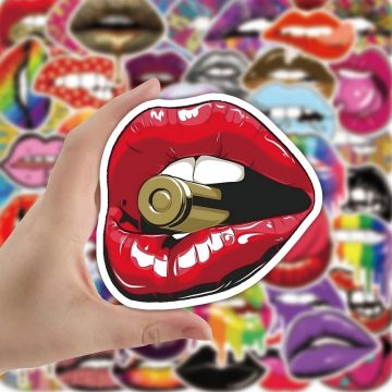 Fashion Anime Sexy Lips Stickers - Cool Decals for Laptop Car Motorcycle Bike