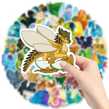 Wings of Fire Dragon Cartoon Stickers for Kids Skateboard Laptop