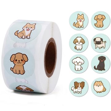 Teacher Reward Stickers Featuring Cute Pets for School Use