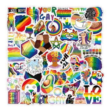 Rainbow LGBT Pride Stickers - Gay Decals Gift for Wall Suitcase