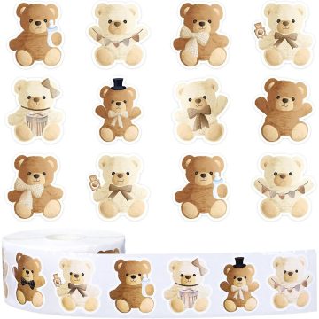 Cute Bear Reward Stickers for Children Gift Packaging