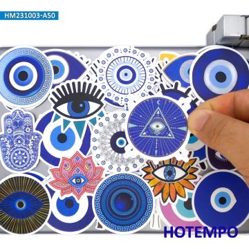 Blue Eye Totem Demon Stickers for Journals and Devices