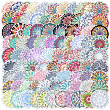 Yoga Mandala Pattern PVC Stickers For Car Helmet Phone Case Home