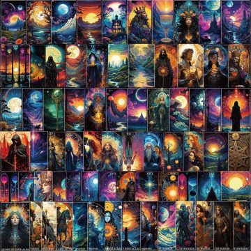 Gothic Witch Moon Tarot Stickers Decals for DIY Car Fridge Skateboard Laptop