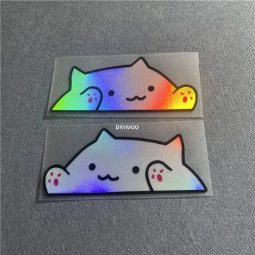 Cute Cat Reflective Laser Car Truck Decal