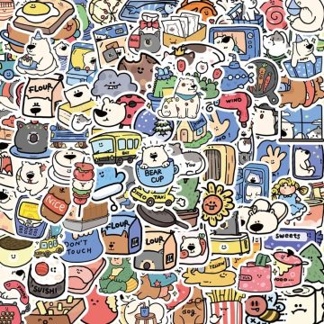 Animal Cartoon Stickers for Bottles, Laptops, and Scooters