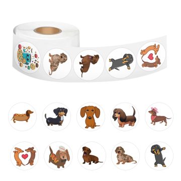 Cute Dog Animal Cartoon Stickers for Laptop Suitcase Seal Label Stationery