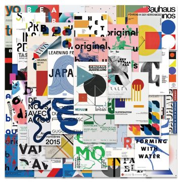 Bauhaus Art Graffiti Stickers - Abstract Laptop & Skateboard Decals