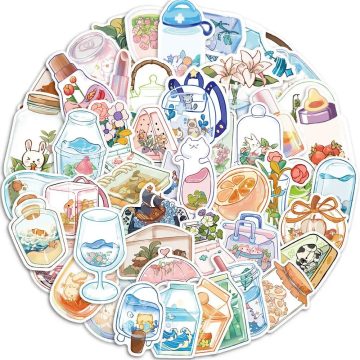 Summer Drink Bottle World Stickers for Bicycle Skateboard