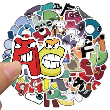 Anime Alphabet Lore Stickers - PVC Waterproof Graffiti Decals for Helmet Skateboard