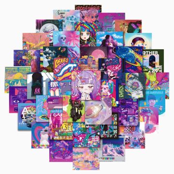 Vaporwave Art Ins Cartoon Stickers - Waterproof Decals for Phone Notebook Laptop