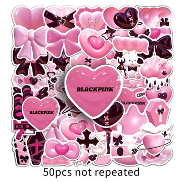 2D Pink Cartoon Stickers - Decals for Motorcycle Phone Bike Suitcase
