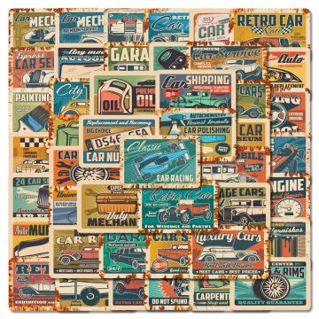 Retro JDM Racing Car Waterproof Vinyl Stickers