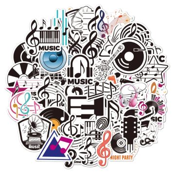 Motivational Music Inspirational Stickers for Phone Guitar Car