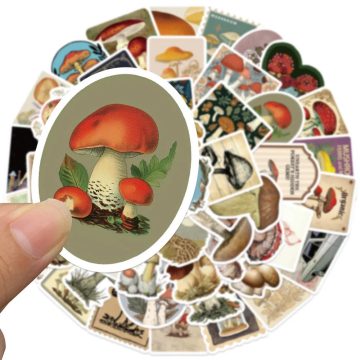 Vintage Mushroom Plant Graffiti Stickers for Skateboard Suitcase Guitar