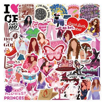 Chappell Roan Singer Stickers - Cartoon Waterproof Decals for Notebook & Suitcase