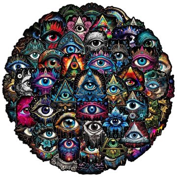 Gothic Dark God Eyes Evil Eye Stickers - Aesthetic Scrapbooking Decals for Phone Laptop Skateboard