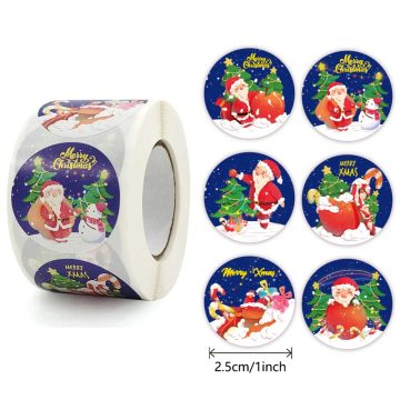 Santa Claus Decorative Gift Stickers for Christmas Parties and Baking