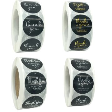 Hot Gold Thank You Stickers for Envelopes and Weddings