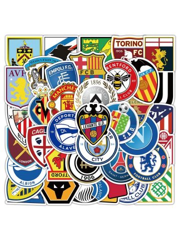 Football Club Stickers Creative Skateboard & Phone Decoration