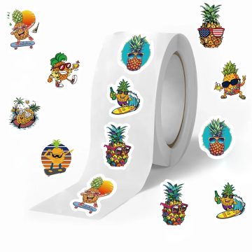 Pineapple Fruit Stickers Roll for Kids Rewards and Labels