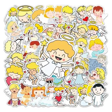 Angel Cartoon Stickers Aesthetic Graffiti Decals for Laptop, Luggage, Phone