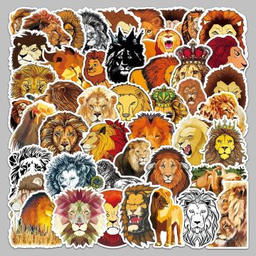 Cartoon Lion Graffiti Stickers for Helmet, Wall, DIY Decoration