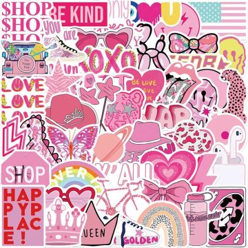 Cute Pink Thing PVC Sticker Pack - Aesthetic DIY Korean Stationery Scrapbooking Decoration