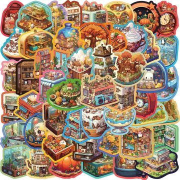 3D Cartoon Graffiti Stickers Aesthetic Decals for Phone & Kids Toys