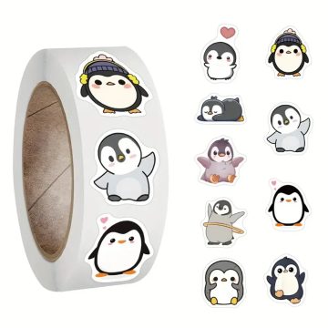 Penguin Cartoon Stickers for DIY Gift Packaging and Envelope Decoration