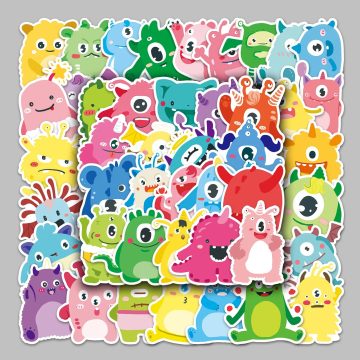 Cartoon Monster Graffiti Stickers for Helmet, Wall, DIY Decoration Wholesale