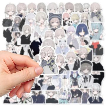 Morbid ACG Girl Stickers - Cute Cartoon Decals for Scrapbook & Phone