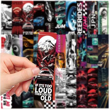 Japan JDM Racing Car Stickers - Retro Waterproof Decals for Skateboard