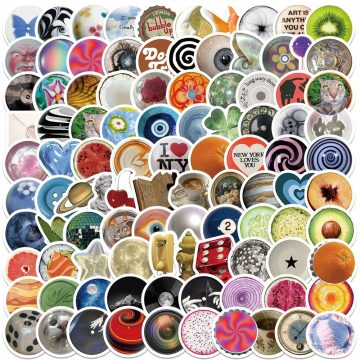 Glass Bead Cartoon World Stickers - INS Style for Skateboard & Laptop