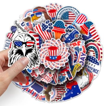 American Flag Independence Day Stickers for Laptop