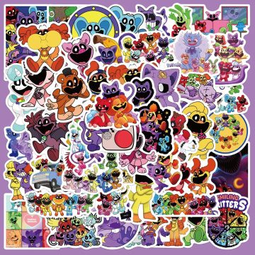 Smiling Critters Cartoon Sticker Pack