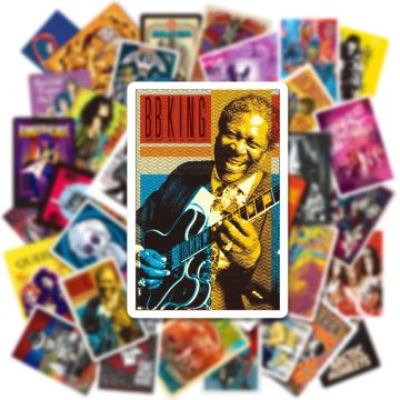 Album Cover Art Stickers - Singer Poster Decals for Helmet Guitar