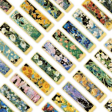 Classic Retro Flower Paper Bookmarks for Students and Office Use