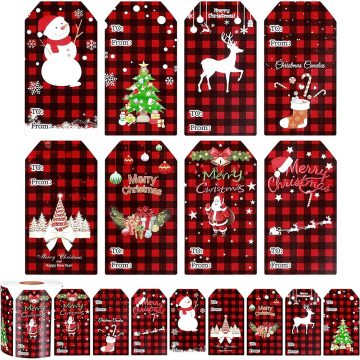 Merry Christmas Stickers for DIY Gift Wrapping and Holiday Packaging
